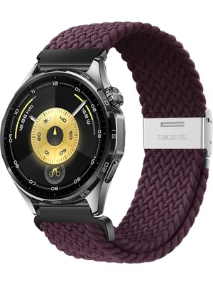 MMP Shop Huawei Watch Gt3 / Gt4 / Gt5 / Gt5 Pro / Gt6 / Gt6 Pro 46MM Uyumlu Metal Klips Hasır Örgü Spor Kordon