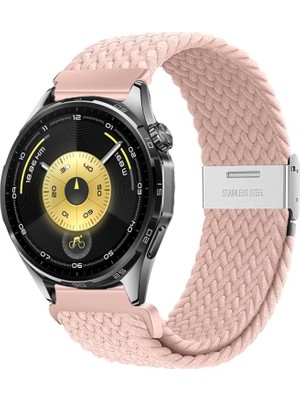 MMP Shop Huawei Watch Gt3 / Gt4 / Gt5 / Gt5 Pro / Gt6 / Gt6 Pro 46MM Uyumlu Metal Klips Hasır Örgü Spor Kordon