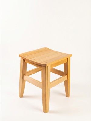 Ahşap Tabure 35 cm - Çıtalı