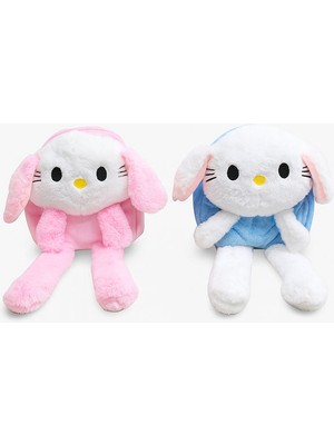 Işıklı Peluş Oynar Kulaklı My Melody ve Cinnamoroll Sırt Çantası