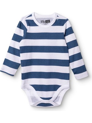 Hellobaby Erkek Bebek Uzun Kol Body Interlok Zarf Yaka Uzun Kol