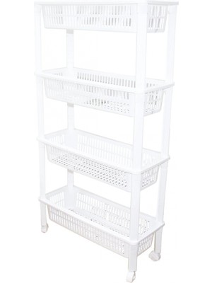 Marsilyan 4 Katlı Düzenleyici  - Raf Ünitesi Tekerlekli 510X205X945MM (K95)