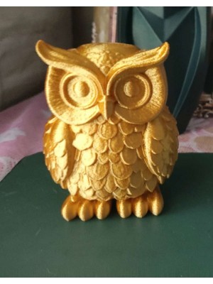 TSC Minimal Baykuş Biblosu – Hediyelik Doğal Masaüstü Ev Dekorasyonu 15 cm