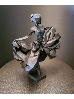 TSC Modern Geometrik Balerin Dansçısı Hediyelik Ev Ofis Masa Dekoru 13CM