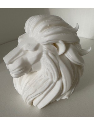 TSC Doğal Malzeme Aslan Büstü Biblosu – Hediyelik Modern Ev Dekor Ürünü 13CM