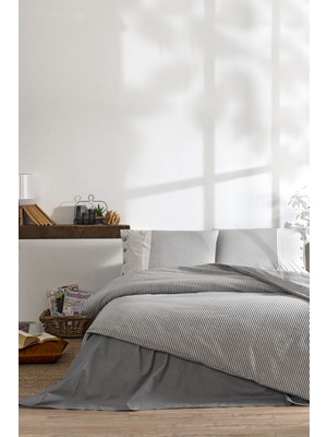 Özdilek Natural Line Battal Boy Nevresim Takımı Gri