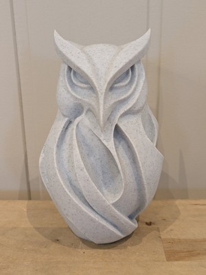 TSC Mermer Renk Baykuş  Figürü – Hediyelik Doğal Modern Tasarım 14CM