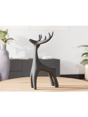 TSC 15CM Geyik Figürü Heykeli Hediyelik Soyut – Doğal Malzemeli Masaüstü Biblo