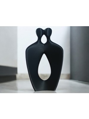 TSC 15CM Modern Soyut Çift Aşk Figürü – Hediyelik Ev Ofis Doğal Malzeme Dekoru