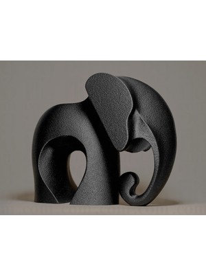 TSC Doğal Malzemeli Fil Figürü 13 cm – Hediyelik Modern Ev Ofis Masaüstü Dekoru