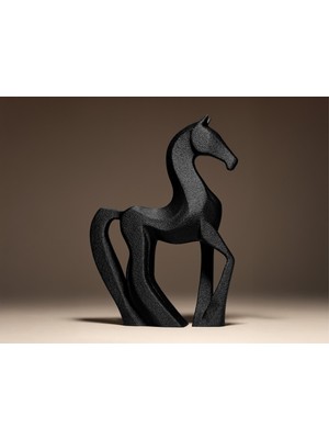 TSC Hediyelik At Binicilik Figürü 15 cm – Doğal Malzemeli Modern Ev Ofis Masaüstü Dekoru