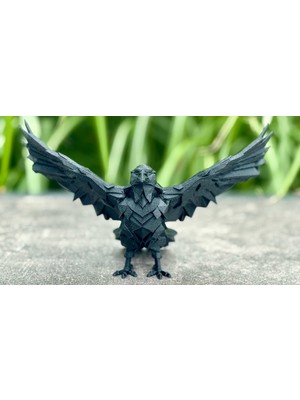 TSC Hediyelik Kartal Figürü 15 cm – Doğal Malzemeli Modern Ev Ofis Masa Dekoru