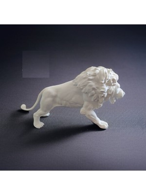 TSC Hediyelik Aslan Figürü 15 cm – Doğal Malzemeli Modern Ev Ofis Masaüstü Dekoru