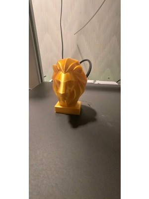 TSC Gold Renk 13CM Aslan Figürü Mini Büst – Hediyelik 15 cm Modern Dekor