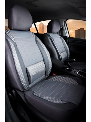 AG Store Mazda Cx3 Uyumlu Yarı Deri Oto Koltuk Kılıfı Ön/arka 5 Li Set Atlas Füme