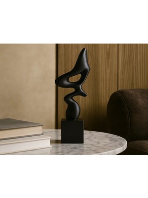 TSC 15CM Modern Soyut Siyah Heykel Hediyelik Ev Ofis Masa Dekoru