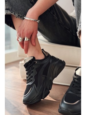 I Love Shoes Valenna Platin Bağcıklı Fileli Kadın Spor Ayakkabı