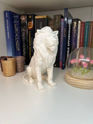 TSC Hediyelik Aslan Figürü 13 cm – Doğal Malzemeli Modern Masaüstü Ev Dekoru