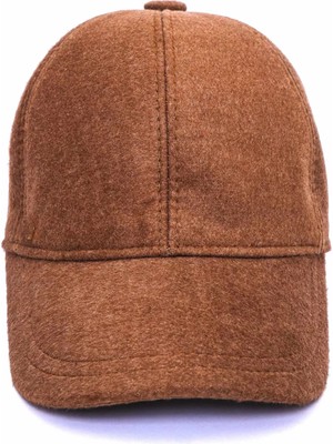Değirmen Grup Isme Özel Kışlık Kaşe Beyzbol Kep Erkek Şapka - AB01003 - Koyu Kahverengi