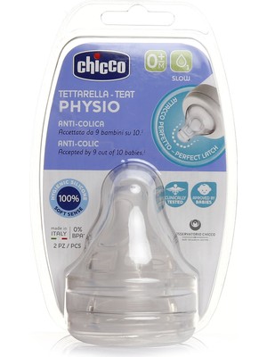 Chicco Wellbeing Silikon 2'li Biberon Emziği 0 ay+