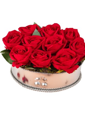 Furya Çiçekçilik Premium Silver Red Rose Deluxe