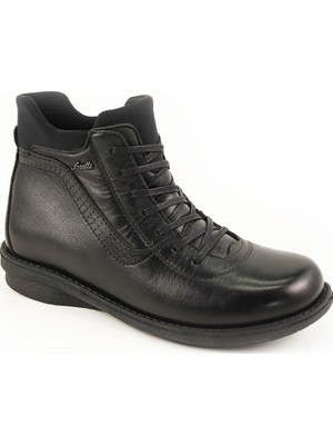 Forelli 28553-G Kadın Siyah Deri Comfort Bot