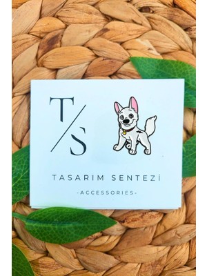Tasarım Sentezi Rozet Metal Broş Bolt Köpek Beyaz Çoban Köpeği Hayvan Yaka Çanta Kıyafet Şapka Aksesuar