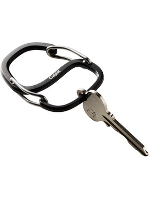 Craighill Tasarım Karabina, Coachwhip Carabiner, Siyah Paslanmaz Çelik Anahtarlık