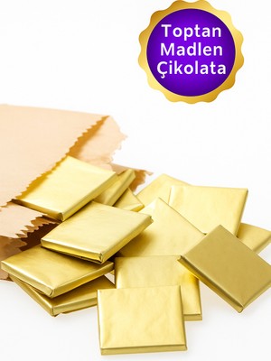 Belchocolate Altın Sargılı Sütlü Madlen 135 Adet Ikramlık Çikolata