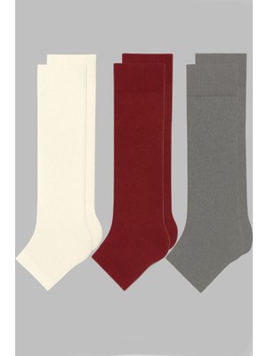 Cotenconcept 3 Çift Burunsuz Basic Pamuk İçerikli Yoga Tozluk