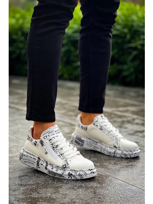 Kb-02  Kuback Bağcıklı Crocodile Beyaz Gazete Günlük Erkek Ayakkabı