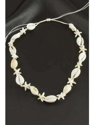 Marsilyan Deniz Yıldızı İstiridye Makrome Kolye