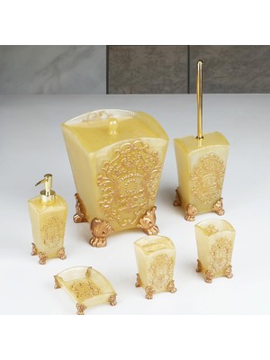 CITY gold 6 Parça Polyester Banyo Seti