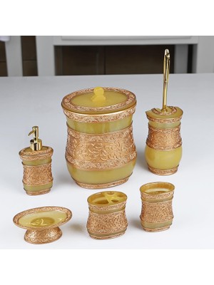 CITY gold 6 Parça Polyester Banyo Seti