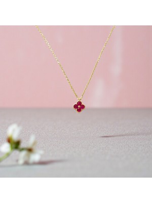 Nova Grup Yonca Figürlü 14 Ayar Altın Kolye