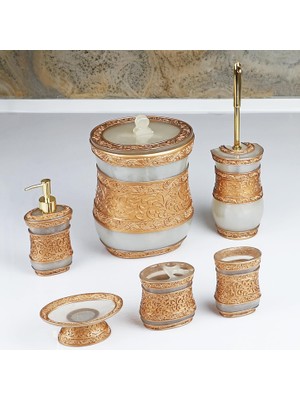 CITY gold 6 Parça Polyester Banyo Seti