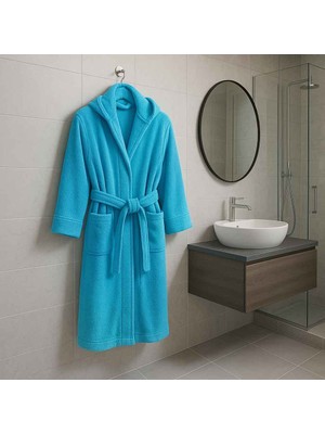 Alesta Home Alesta Home Pamuklu Kapüşonlu Bornoz BRNZ029