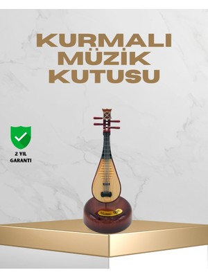 Mutlu Müşteri Ud Sembolü Müzik Kutusu Estetik Tasarım Melodi Destekli
