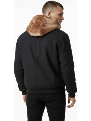 Plus Scorpion Oversize Erkek Çift Taraflı Kürklü Mont – Kapüşonlu, Kışlık ve Sıcak Tutucu