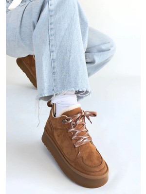 Muden Taba Süet Bağcıklı Bot