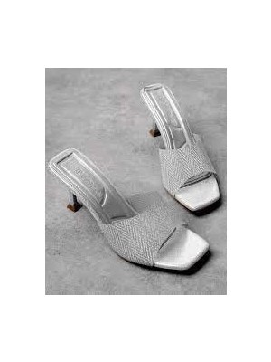 Luart Platin Simli Topuklu Terlik