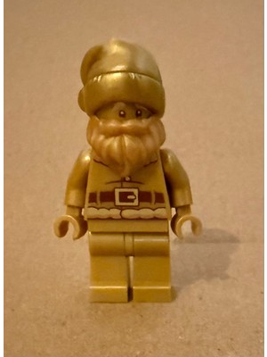 Orjinal LEGO Minifigür Gold Noel Baba