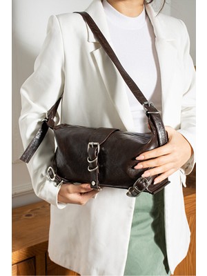 Rivina Nunda Kadın Retro-Vintage Model El Omuz ve Kol Çantası