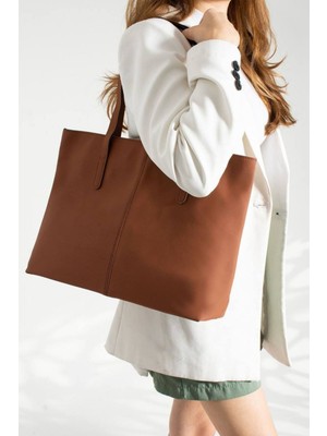 Rivina Soft Touch Büyük Boy Tote Model Kadın El Kol ve Omuz Çantası