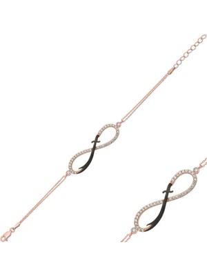 Özcömert Silver Gümüş Rose Sonsuzluk Zülfikar Kılıcı Bayan Bileklik