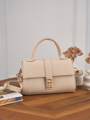 Rivina Kadın Mini Kilit Detaylı Çapraz Askılı El ve Omuz Çantası