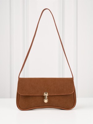 Rivina Liva Kadın Vintage Gold Tokalı Retro Model El ve Omuz Çantası