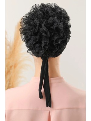 Abarta Kadın Fırfırlı Bone Pamuklu Büyük Standart 1 Adet