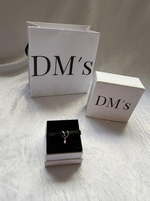 DMs Silver Ucu Sarılı Kalpli Gümüş Charm'ı