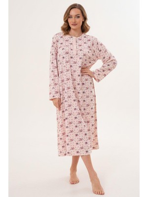 Mecit Pijama Mecit 6205 Pudra Büyük Beden Kadın Gecelik